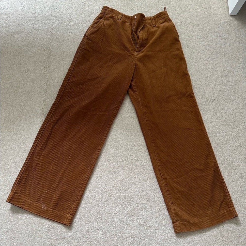 Uniqlo Wide Leg High Waisted Corduroy Pants EUC